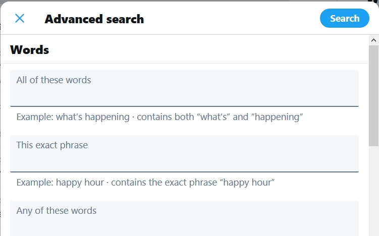 twitter advanced search